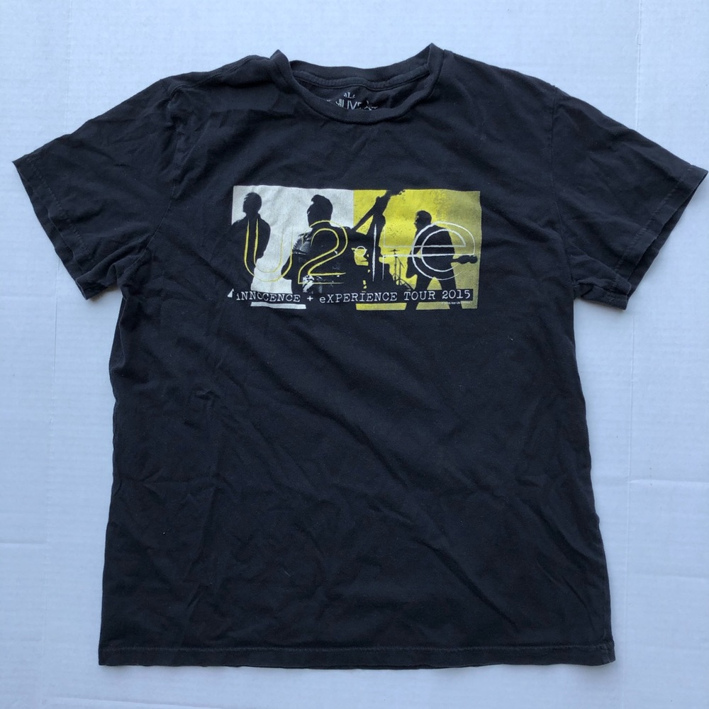 U2 Innocence Experience Tee 2015 Black Soft Cotton